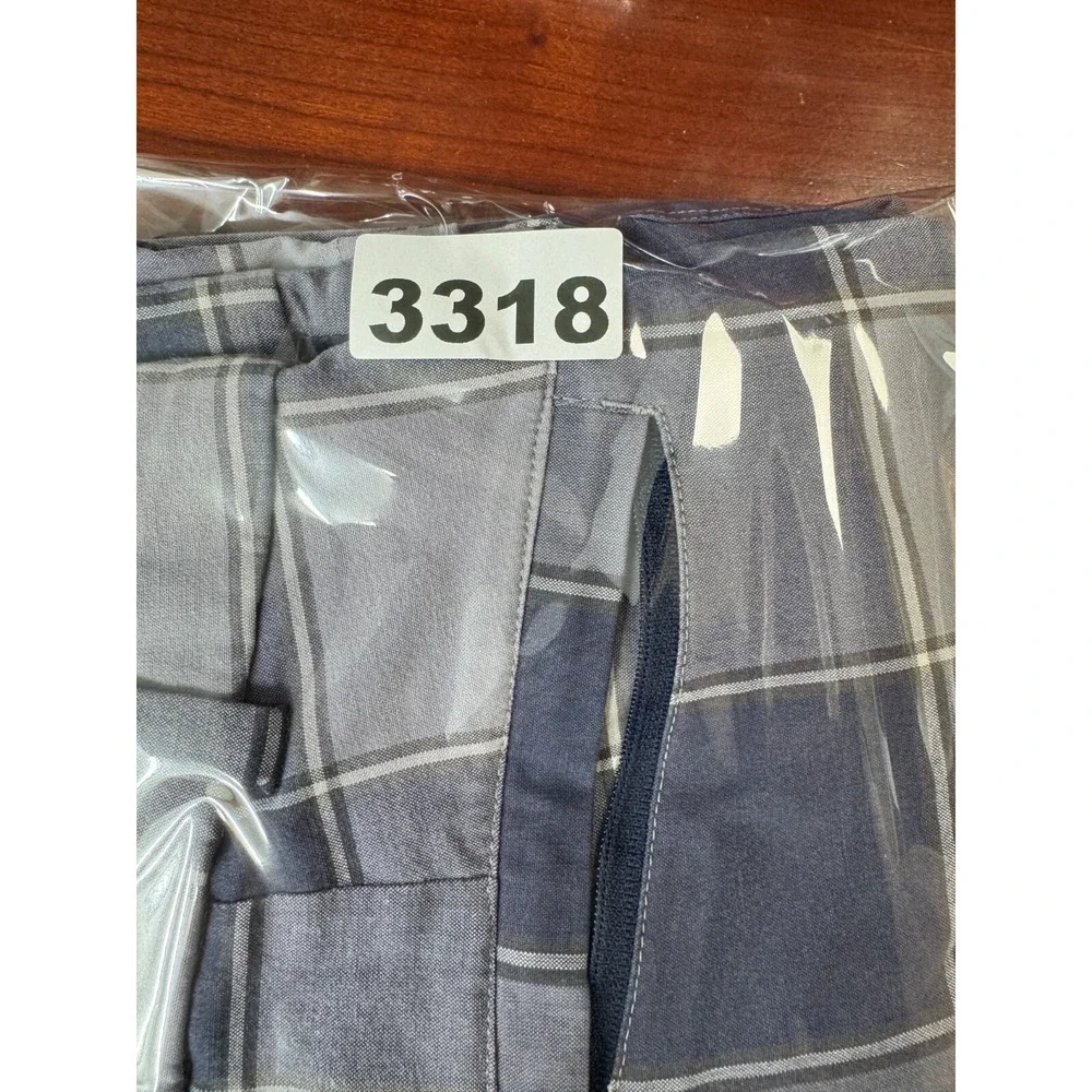 Lululemon Mens Plaid Performance Shorts *30 Navy Gray Windowpane Casual Outdoors
